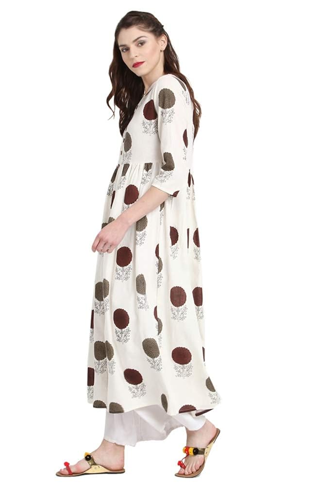 janasya women's cotton a-line kurta