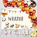 Woodland Baby Shower Balloon Garland – Woodland Creatures Balloon, Hedgehog, Squirrel, Fox, Raccoon, Latex Balloons for Baby Shower decorations ,Woodland Party Supplies，Boys/Girls birthday decorations