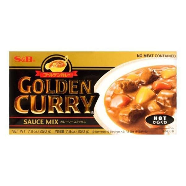 S&B GOLDEN CURRY SAUCE MIX, HOT, 7.8 OUNCE