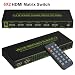 6x2 HDMI Matrix Switch,HDCP 1.2/1.4,avedio links 6 in 2 Out HDMI Switcher/Splitter with Optical & L/R Audio Output -Support 4K,3D 1080p,ARC,PIP - Includes 21keys IR Remote Control & Power Adapter primary