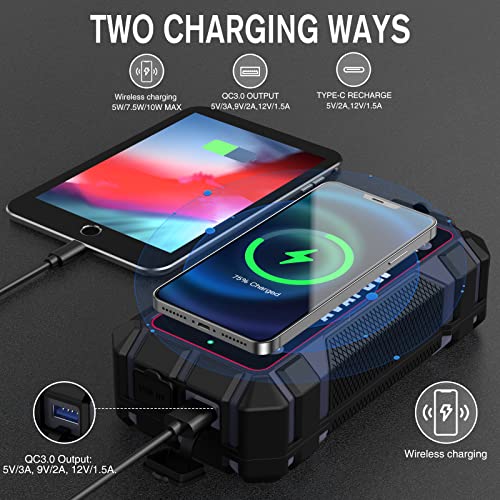 AVAPOW Car Jump Starter 2000A Peak Jump Boxes for Vehicles(12V 8L Gas/6