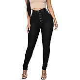 KUNMI Womens Curvy High Waist Stretch Butt Lifting Skinny Colombian Jeans