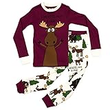 Lazy One Girl's I Moose Have A Hug Long Sleeve PJ Set
