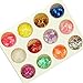 12 Colors Nail Glitter Ice Mylar Shell Foil Slice Nail Art Decoration Tools (12 color)