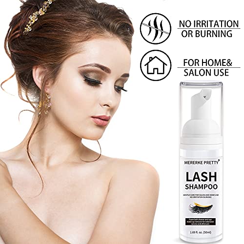 Eyelash Extension Shampoo 50 ml + Brush Eyelid Foaming Cleanser
