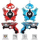 Laser Tag Gun Set for Kids, Infrared Laser Guns and Vests Mini Drones Set of 2