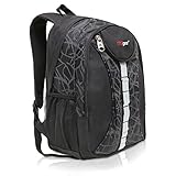 18 Inch MGgear Student Bookbag / Outdoor Sports Backpack / Travel Carryon, Black