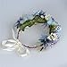 Ever Fairy Women Flower Wreath Crown Floral Wedding Garland Headband Wrist Band Set