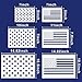 Whaline American Flag 50 Stars 2 in 1 Flag Stencil Template for Painting on Wood, Fabric, Paper, Airbrush, Walls Art Election Day,Veterans Day 6 Pieces
