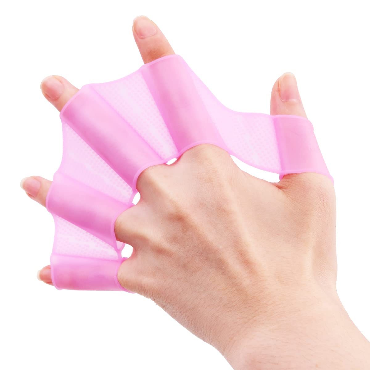 VOANZO 2 Pair Swimming Hand Paddle Gloves Webbed Palm Swimming Gear Frog Claw Surfing Paddles Aquatic Swim for Snorkeling for Kids Women Men for Swimming Training(Purple M+L)