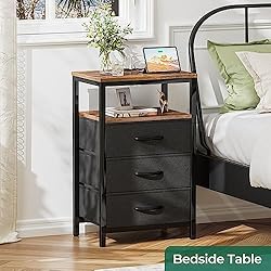Huuger Nightstands Set of 2, 27.6 Inch End Tables