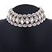 XY Fancy Women Fashion Punk Wide Collar Necklace Jewelry Drop Alloy Rhinestone Choker