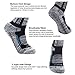 YUEDGE Men's 2 Pairs Wicking Cushion Socks Outdoor Sports Hiking Socks (Light Black)