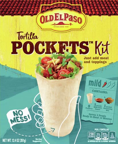 OLD EL PASO TORTILLA POCKETS DINNER KIT, 12.4 OZ