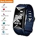 Willful Fitness Tracker, Fitness Watch Heart Rate Monitor Watch Pedometer Waterproof with Step Counter,Calories,Sleep Monitor,Alarms,Music Control,Call SMS SNS Notice for Men Women Kids Blue