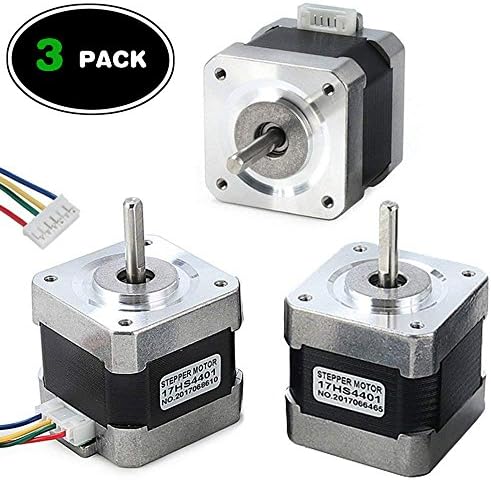 Stepper Motor Nema 17, WAM Direct Nema 17 Stepper Motor 4-Lead 1.8 Deg 40N.cm Holding Torque 1.7A 42 Motor for 3D Printer Hobby CNC Router XYZ(3 PCS)