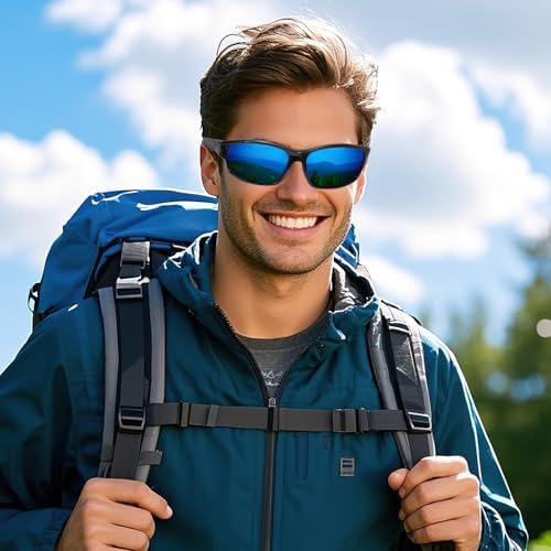 4 Piezas Gafas de Sol Hombre Polarizadas, Gafas de Sol Hombre, Protección UV400 para Correr Conducir Pescar Ciclismo