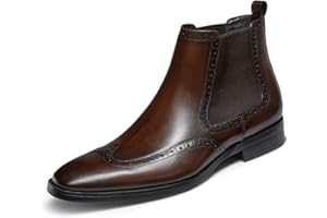 FRASOICUS Men's Chelsea Boots Mens Genuine Leather Dress Boots