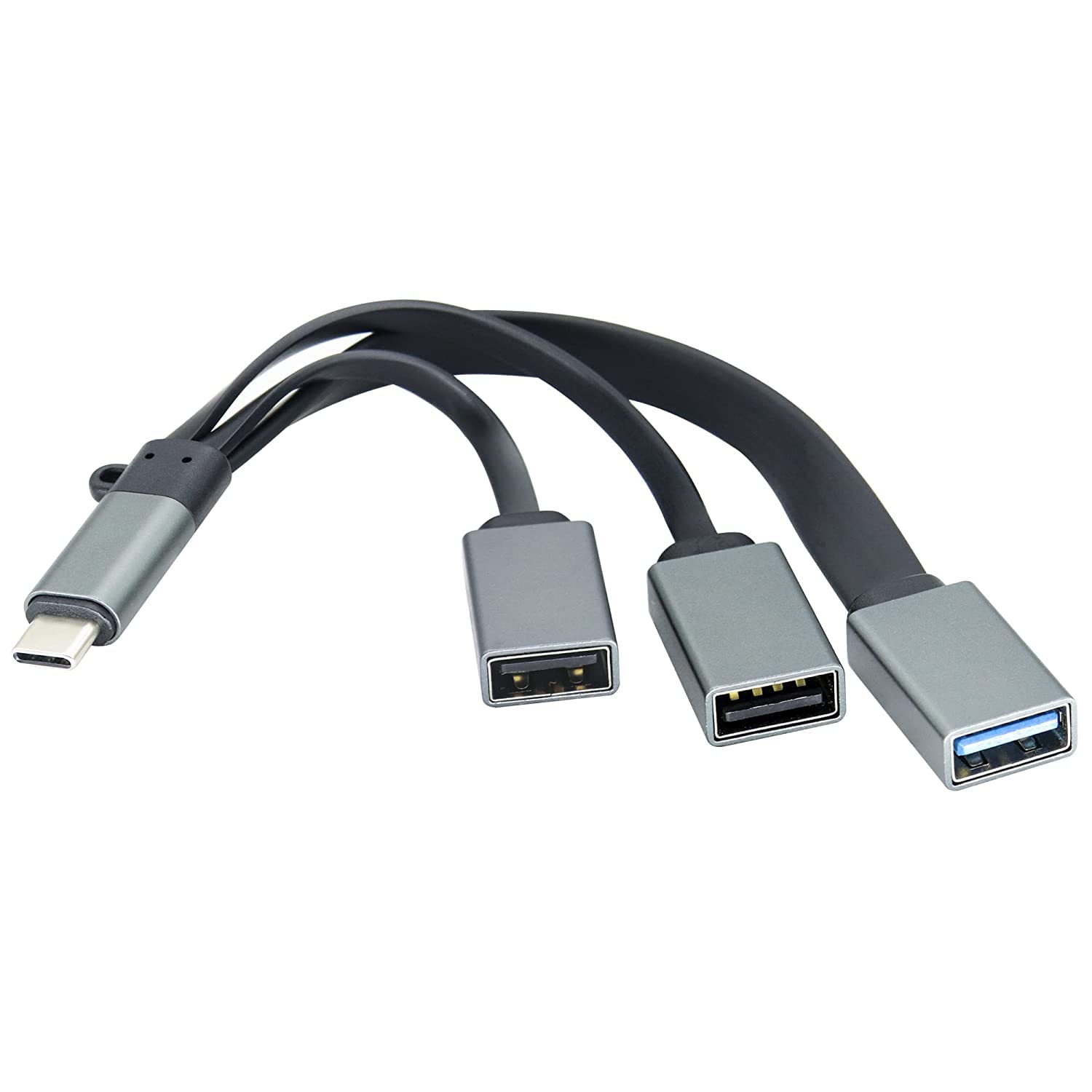 zdyCGTime Type-c 3.0 Male to 1 USB A 3.0 + 2 USB A 2.0 Female Cable 3 in 1 USB C to 3 USB Female Extension OTG Hub for Phone, Tablet, etc. (19cm/1 pack)