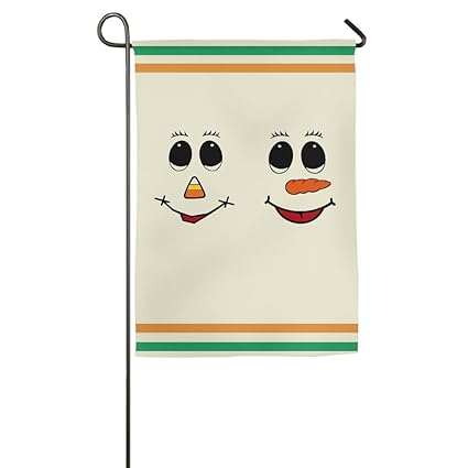 Amazon Com Destiny S Snowman Face Garden Flag Indoor Outdoor