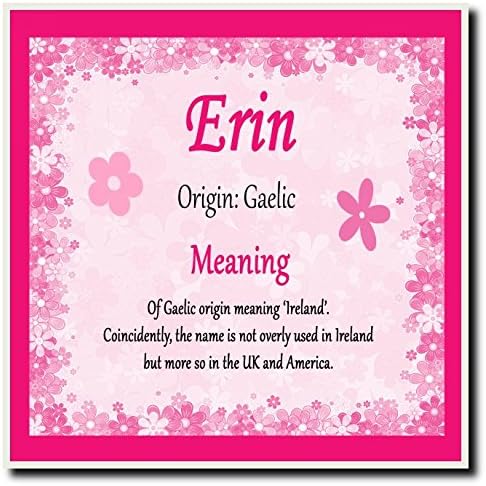 Erin Personalised Name Meaning Coaster Amazon Co Uk Office Products