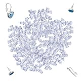 Clear Color Plastic Rubber Bullet Clutch Earring Safety Back Stopper Replacement for Fish Hook Earring