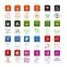 Assorted Stamps 24 Pack for Kids Self-Ink Stamps for Holiday Party Favors, 24 Different Designs, 6 Assorted Colors