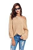 Women's Casual Crew Neck Knit Sweater Loose Pullover Cardigan