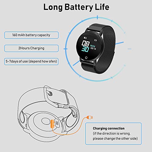 Smart Watch for Android iOS Phone, WELTEAYO Activity Fitness Tracker Watches Smartwatch with IP67Waterproof Notification SMS Heart Rate, Sleep Monitor Compatible for Men Women - Thumbnail 5