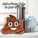 PrimeCuts Premium Quality 35cm BIG Smiling Poop Emoji Pillow - Soft Smiley Emoticon Stuffed Plush Toy - Poop Face