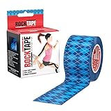 Rocktape Kinesiology Tape for Athletes, Blue Argyle, 2