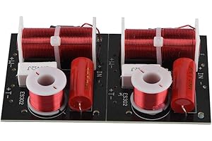Zerone 2Pcs Speaker Frequency Divider Board 2 Way Treble/Bass 2 Unit 2 Unit Hi-Fi Audio Crossover Filter Frequency Distributor DIY Module