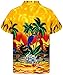 Funky Hawaiian Shirt, Parrot, Yellow, L
