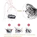 Bebamour Baby Carrier Newborn Ergonomic Convertible Baby Carrier Foldable Hip Seat Attached 3pcs Baby Drool Bibs,Head Hood,Waist Supporter Pad(Grey)