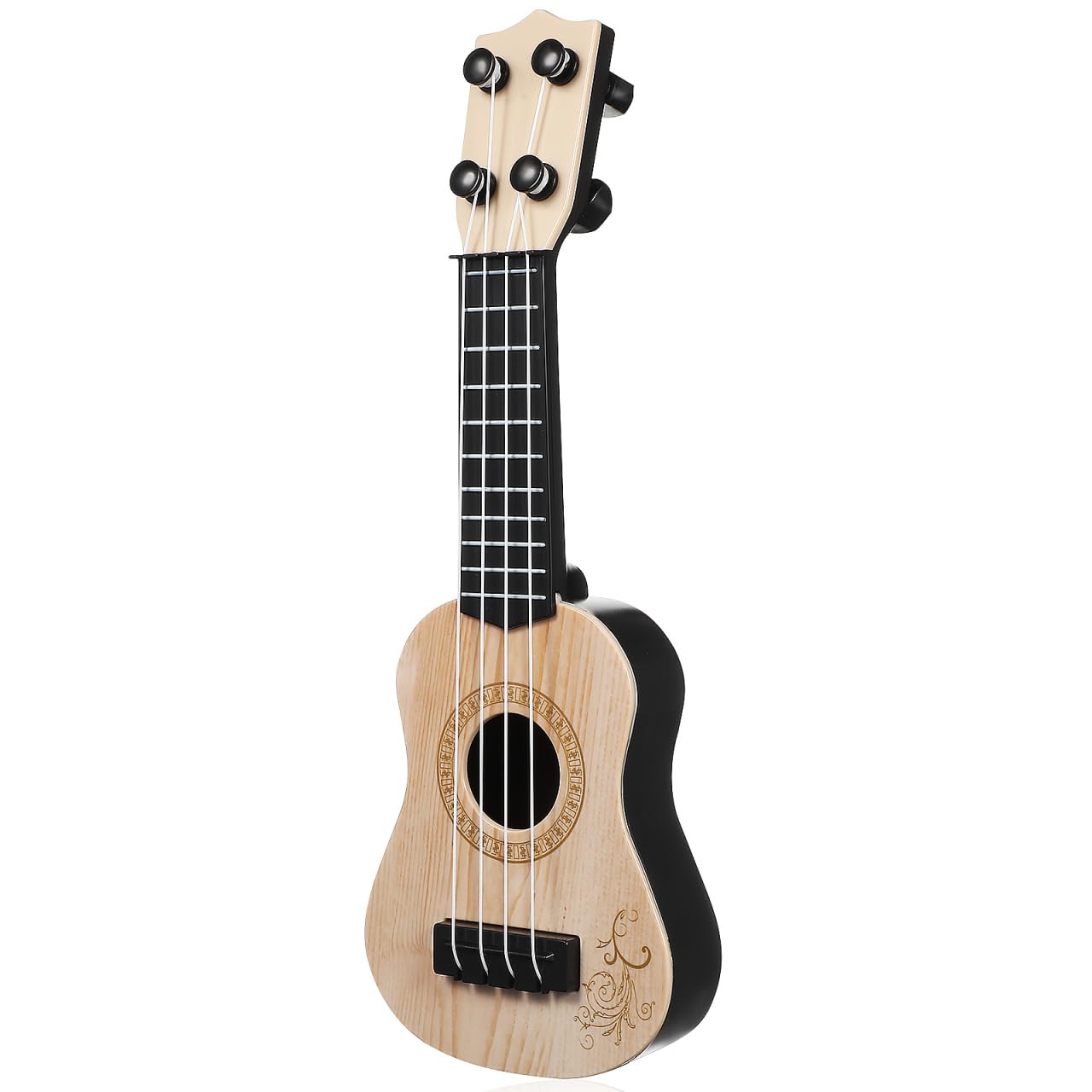 SAFIGLE Children's Guitar Music Toy Ukulele Classic Instrument 4 String Mini Children's Guitar Music present Music Beginner Learning Toy for Toddlers Boys Girls Beige