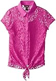 Dream Star Big Girls' Lace Shirt with Layering Tank