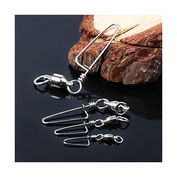 Sougayilang-Fishing-Ball-Bearing-Swivel-Snap-Saltwater-Fishing-Swivels-with-Coastlock-Snap-Connector-Fishing-Tackle