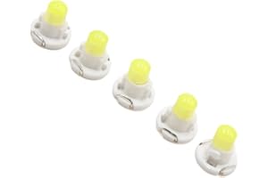Motoforti 12V White T4.2 Car Wedge LED Dash Gauge Instrument Panel Light Interior Low Voltage Light Bulbs,5pcs