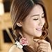 Hair Accessories,TOOPOOT Women Satin Ribbon Rose Flower Pearls Ponytail Hair band (pink)