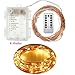 String Lights,SOLMORE 33ft/10M 100 LED Fairy Lights Firefly Lights Starry Lights Copper Wire Lights Battery Operated+Remote Control 8 Modes for Christmas Party Patio Wedding Dancing Decor (Warm White)