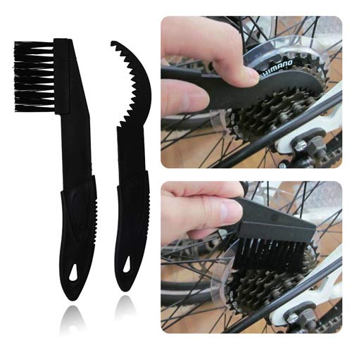 LEBOLIKE Durable Motorcycle & Bike Chain & Gears Maintenance Cleaning Brush Cleaner Tools - (Red)