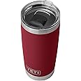 YETI Rambler 20 oz Tumbler, Stainless Steel, Vacuum Insulated with MagSlider Lid, Harvest Red