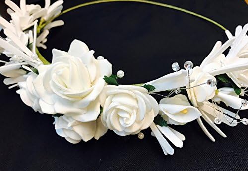 So Sweet Lovely Handmade Bride Bridal Bridesmaid Headbands Tiaras Crown White Rose
