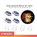 Upgraded Solar Mason Jar Lid Lights, 4 Pack 20 LED Hanging String Lights Solar Lantern Hangers with Metal Handle 8 Lighting Modes String Fairy Lights for Table Outdoor Patios Party Garden Décor Lights