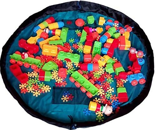 Kidskiss 40" Tidy Toy Storage Bag Folds up Quickly Easily in to Carry Bag Play Mat - 3 Size Optional - Perfect for Lego Products and Other Accessories