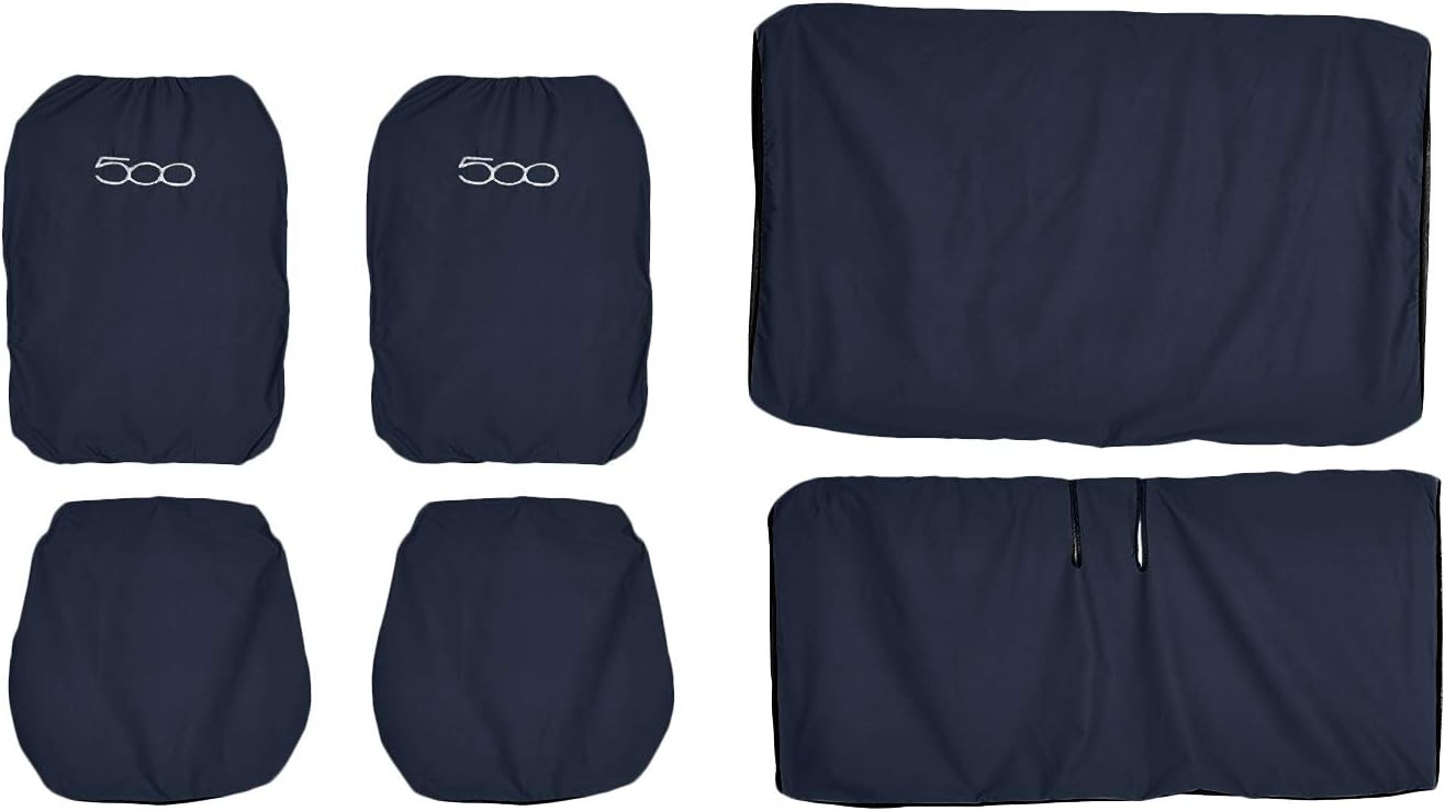 Solid colour seat covers - deep blue