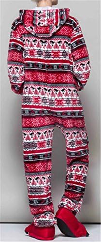 Betusline Women's Flannel Sleepwear Jumpsuit Nightgown Pajamas Nightwear Costume,M