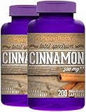 Piping Rock Total Spectrum Cinnamon 500 mg 2 Bottles x 200 Quick Release Capsules Herbal Supplement