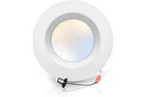 ECOELER 5/6 inch LED Recessed Lighting, Dimmable Ceiling Can Light, 16.5W 1200Lm, 5CCT Selectable(27K, 30K, 40K, 50K, 60K), Aluminum Trim, Retrofit Installation Downlight - ETL & FCC Listed