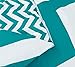 Chezmoi Collection 3-Piece Chevron Zig Zag Comforter Bedding Set (Queen, Teal)